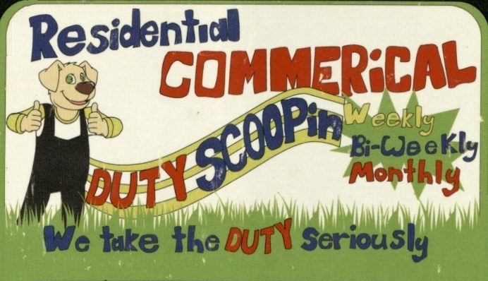 Duty Scoopin business card (front)